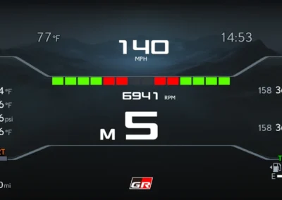 Toyota GR GT, cyfrowe wskaźniki