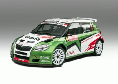 Rajdowa Skoda Fabia S2000 przygotowana przez zespół Skoda Motorsport.